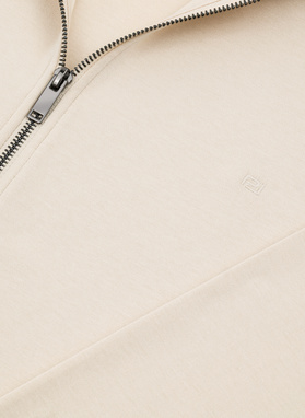 Beżowa bluza dresowa z kapturem