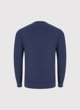 Granatowy sweter męski o-neck