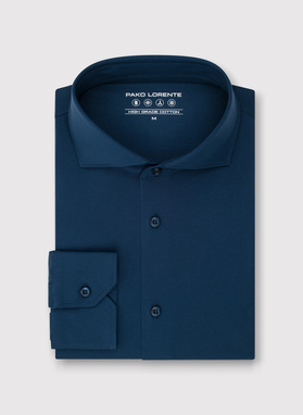 Granatowa koszula z dzianiny