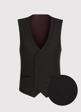 Trzyczęściowy brązowy smoking