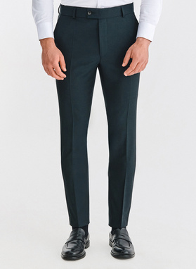 Wełniany zielony garnitur męski