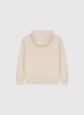 Beżowa bluza dresowa z kapturem