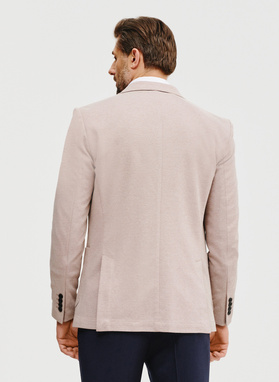 Beżowa marynarka melanż