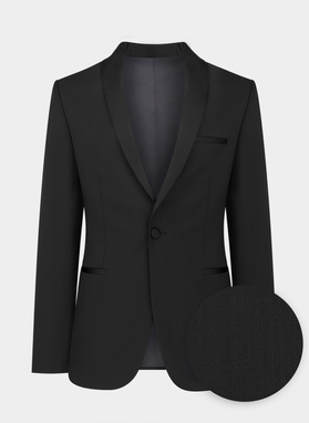 Klasyczny czarny wełniany smoking