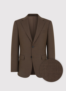 Brązowy garnitur męski