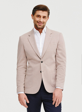 Beżowa marynarka melanż