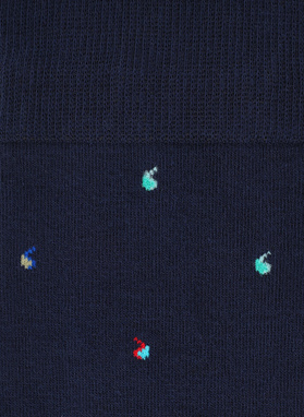 Granatowe skarpety we wzorki