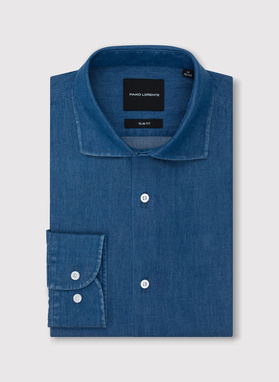 Niebieska koszula jeansowa