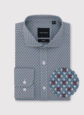 Koszula męska we wzór geometryczny