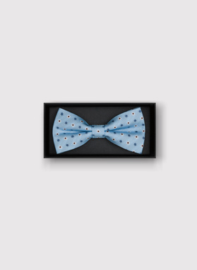 Niebieska mucha męska w gwiazdeczki