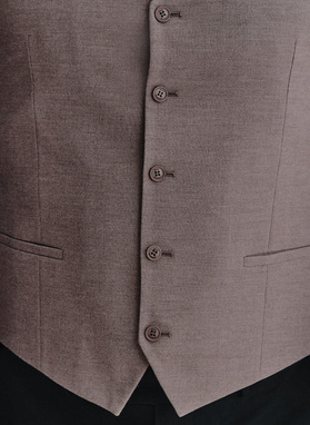 Brązowa kamizelka męska