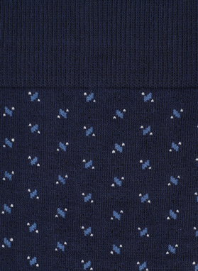 Granatowe skarpety we wzorki