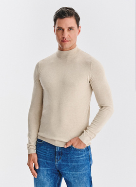 Beżowy półgolf męski