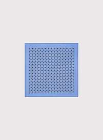 Niebieska poszetka w mikrowzór