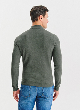 Półgolf męski w zielonym kolorze