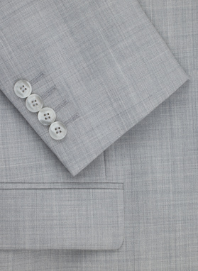 Szara marynarka garniturowa z wełny