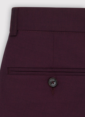 Bordowy garnitur męski