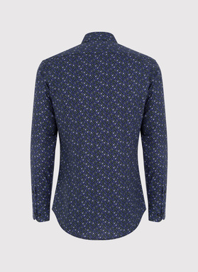 Męska koszula w kwiatowy mikrowzór