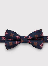 Granatowa wzorzysta mucha męska