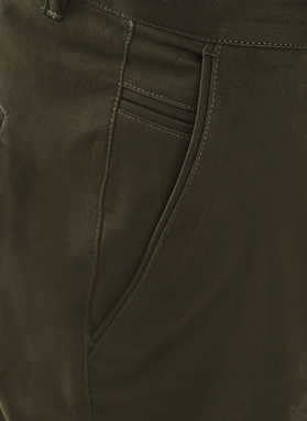 Gładkie spodnie męskie w kolorze zielonym