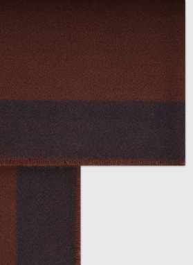 Brązowy szalik z lamówką