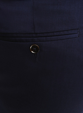 Wełniany granatowy garnitur męski