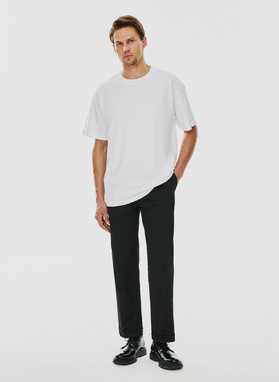 Biały męski t-shirt basic