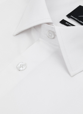 Biała koszula męska z długim rękawem
