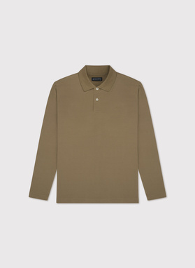 Oliwkowe polo longsleeve