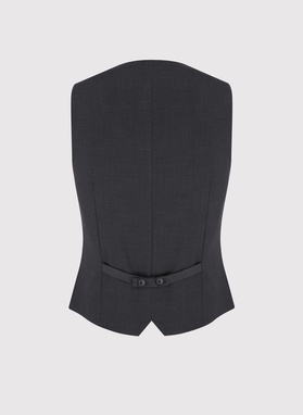 Gładka jednorzędowa kamizelka męska