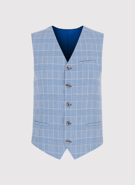 Męska kamizelka w kratę księcia Walii