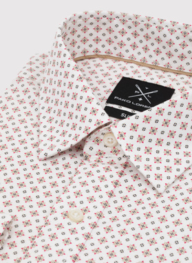 Biała koszula w mikrowzór