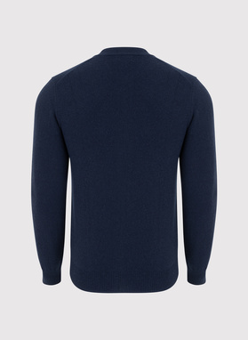 Sweter męski rozpinany w granatowym kolorze