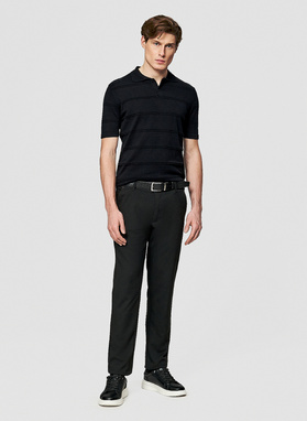 Czarne polo swetrowe