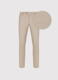 Beżowe spodnie ganiturowe wełna