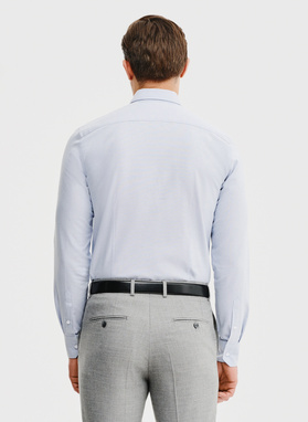 Niebieska bawełniana koszula męska