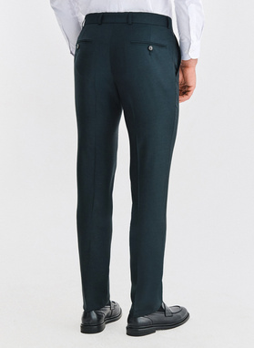 Wełniany zielony garnitur męski