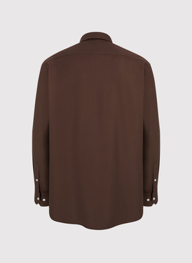 Brązowa bawełniana koszula męska