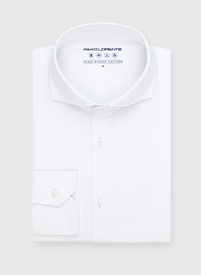 Biała koszula męska z długim rękawem