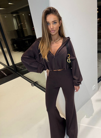 Komplet damski ENO w kolorze czekoladowym