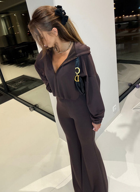 Komplet damski ENO w kolorze czekoladowym