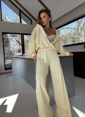 Żółty dwuczęściowy komplet dresowy