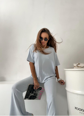 Komplet damski SARA ENO błękitny