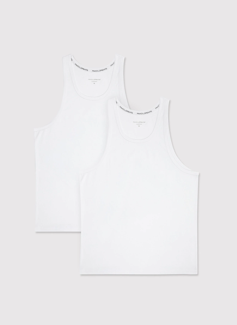 Tank top w białym kolorze, dwupak