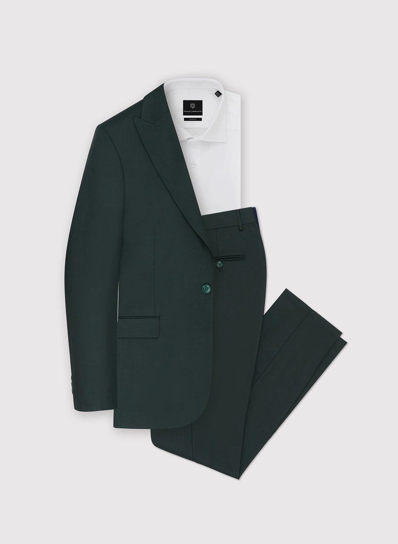 Zielone eleganckie spodnie męskie