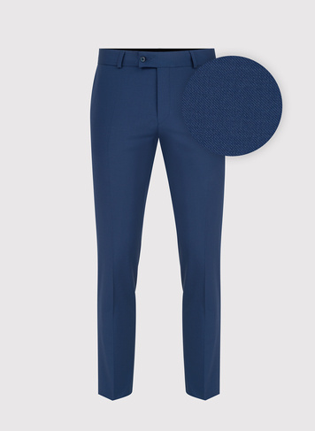 Wełniane spodnie garniturowe w kolorze niebieskim